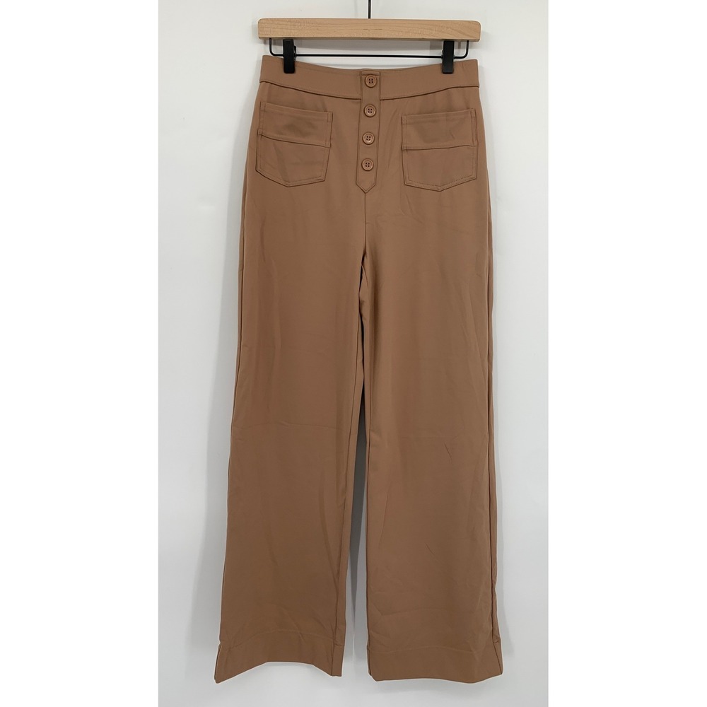 Halara Wide Leg Pants Womens Medium Brown DayStretch High Waisted Pockets